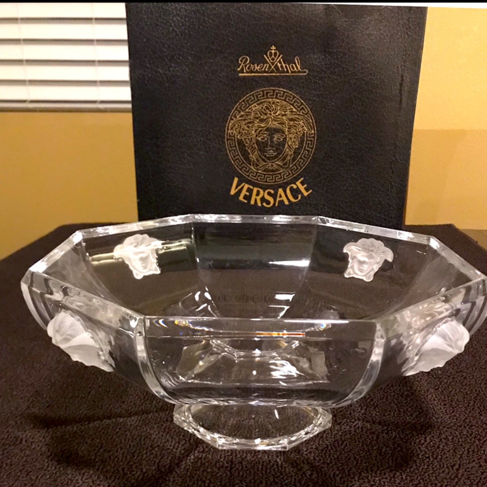 Versace Rosenthal Medusa Chrystal Treasury Bowl